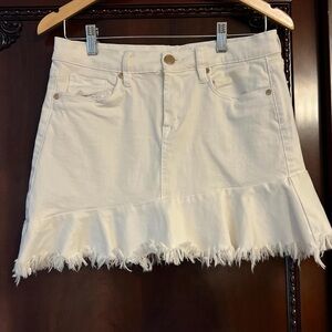 White Denim Skirt